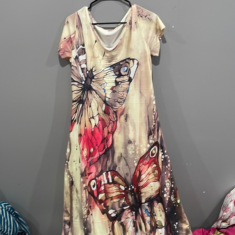 Long butterfly dress